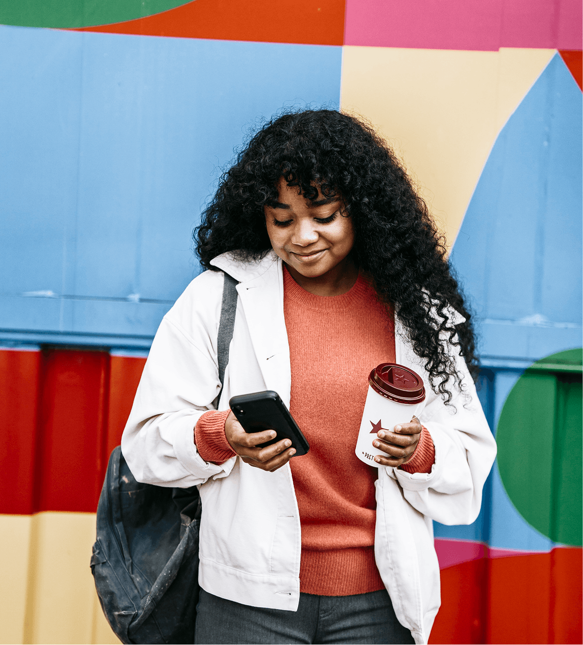 Student with phone